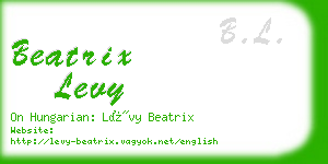 beatrix levy business card